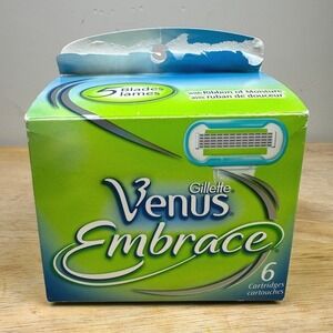 Gillette Venus Embrace Razor Refill Cartridges 6pc 5-Blade NEW Old Stock NOS